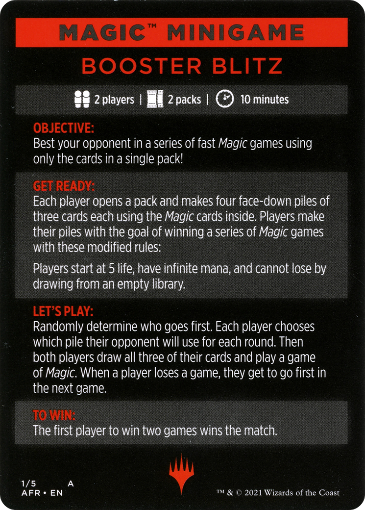 Image of Booster Blitz (MAFR-001) - Adventures in the Forgotten Realms Minigames Foil