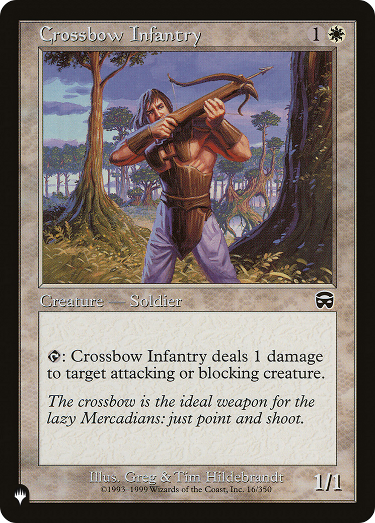 Image of Crossbow Infantry (LIST-MMQ-16) - The List