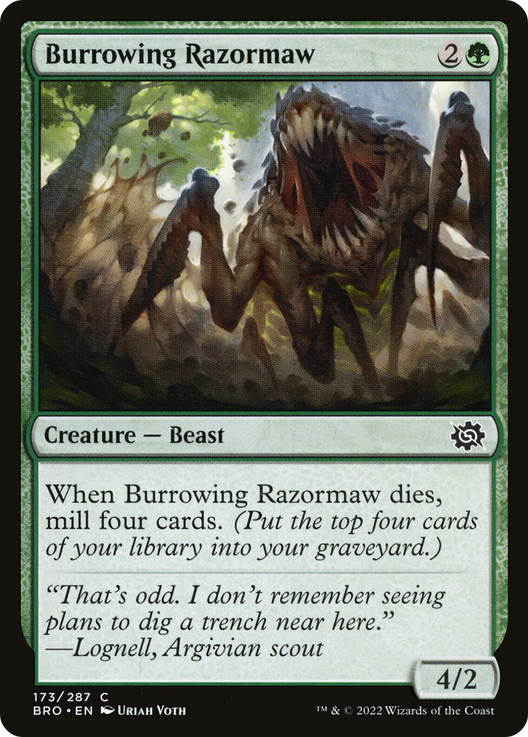 Image of Burrowing Razormaw (BRO-173) - The Brothers' War
