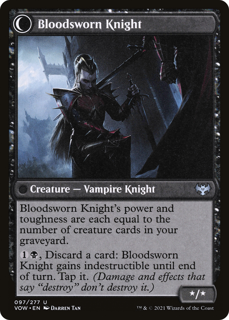 Image of Bloodsworn Squire (VOW-097) - Innistrad: Crimson Vow: (Double Faced Transform)