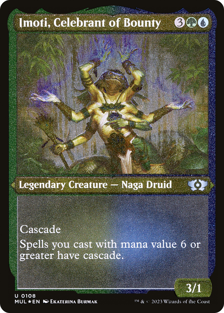 Image of Imoti, Celebrant of Bounty (Foil Etched) (MUL-108) - Multiverse Legends Foil