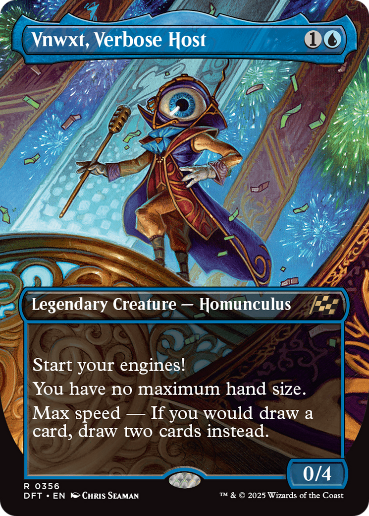 Image of Vnwxt, Verbose Host (Borderless) (DFT-356) - Aetherdrift (Borderless) Foil