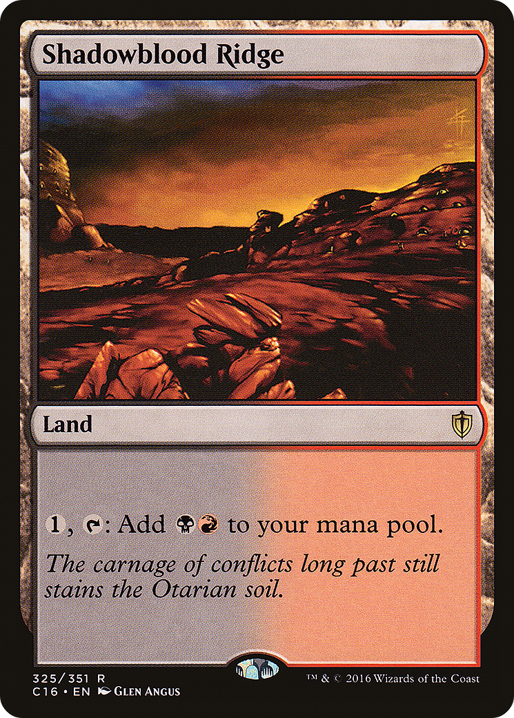 Image of Shadowblood Ridge (C16-325) - Commander 2016