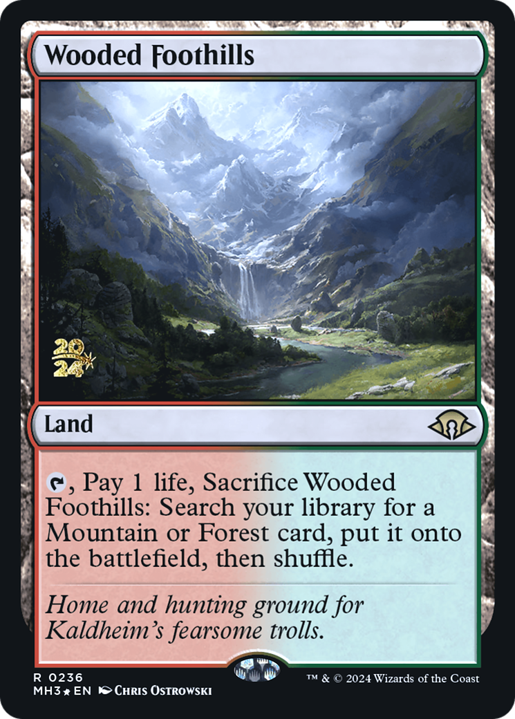 Image of Wooded Foothills (PRE-236) - Modern Horizons 3 Promos Foil