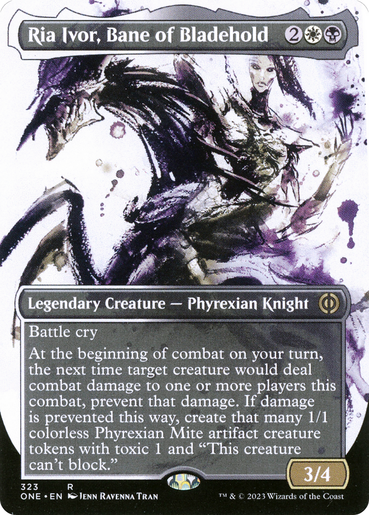 Image of Ria Ivor, Bane of Bladehold (Showcase) (ONE-323) - Phyrexia: All Will Be One: (Showcase) (Borderless)