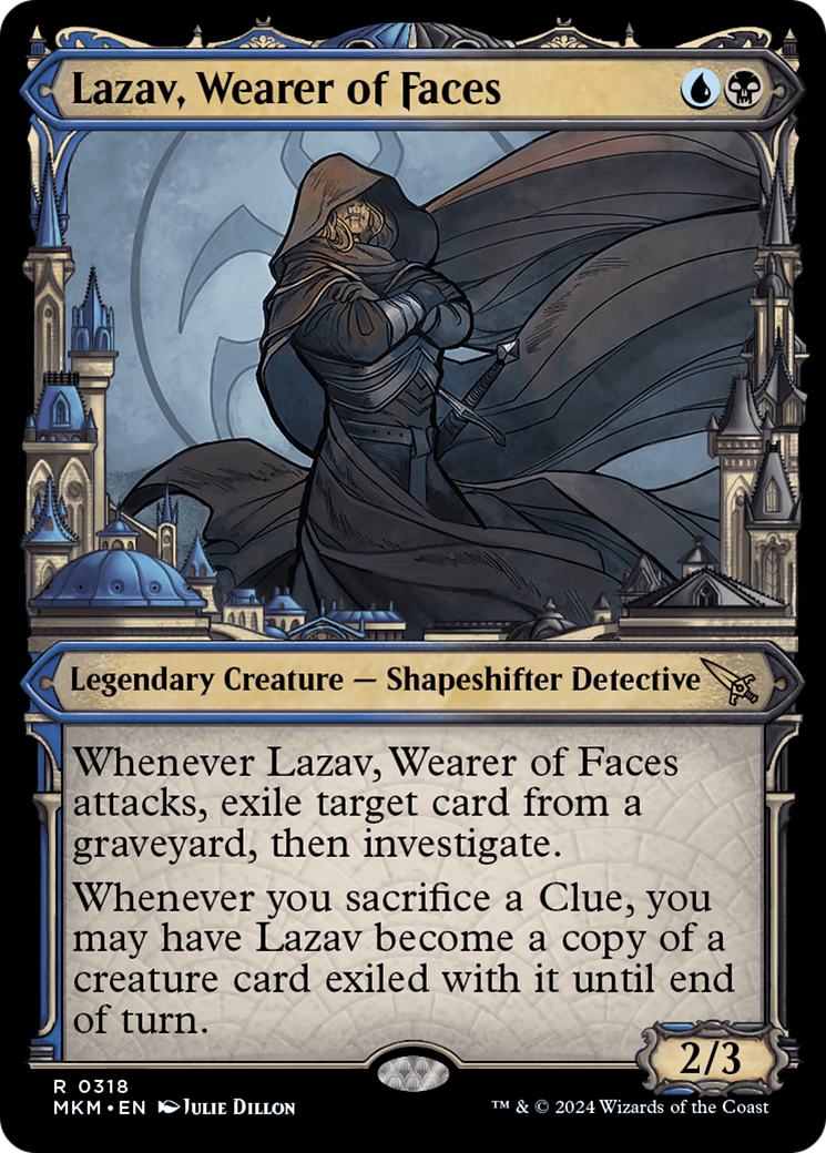 Image of Lazav, Wearer of Faces (Showcase) (0318) (MKM-318) - Murders at Karlov Manor: (Showcase) Foil