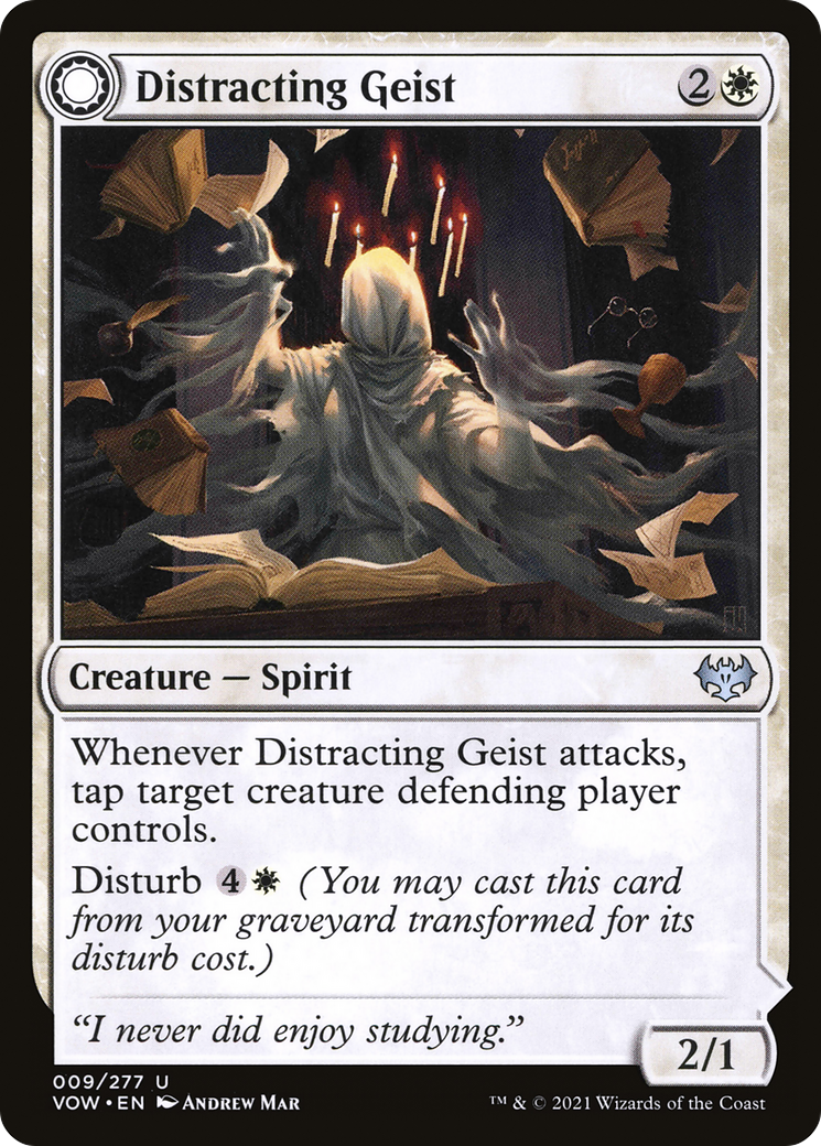 Image of Distracting Geist (VOW-009) - Innistrad: Crimson Vow: (Double Faced Transform) Foil
