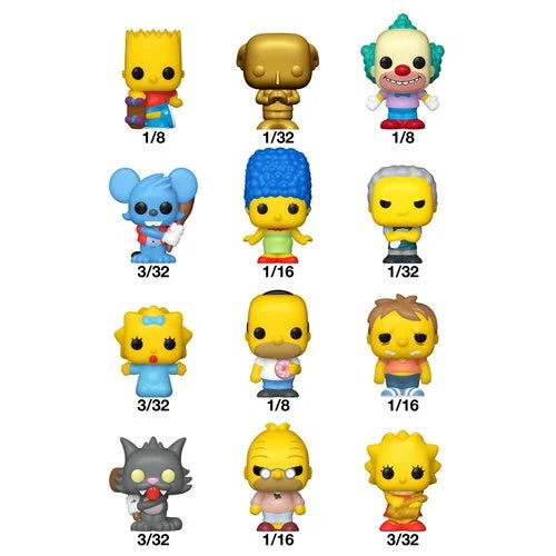 Image of The Simpsons Funko Bitty Pop! Mini-Figure Singles Display Case of 32