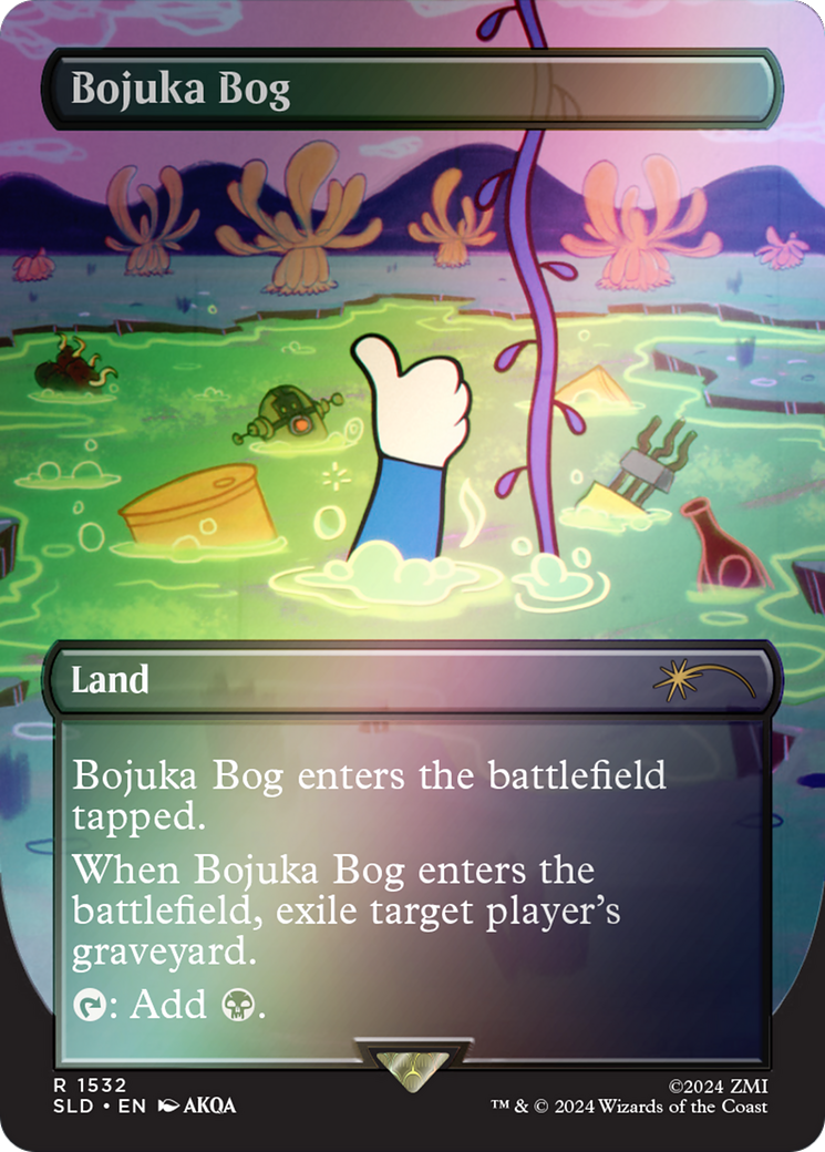 Image of Bojuka Bog (Rainbow Foil) (SLD-1532★) - Secret Lair Drop (Borderless) Foil