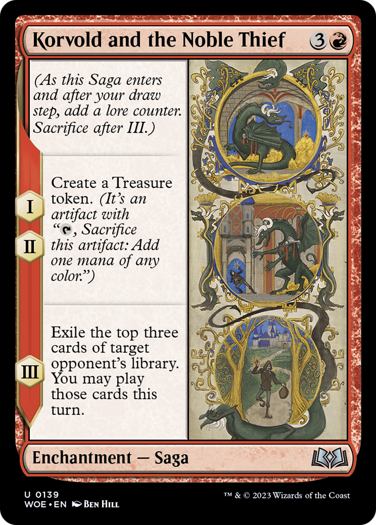 Image of Korvold and the Noble Thief (WOE-139) - Wilds of Eldraine