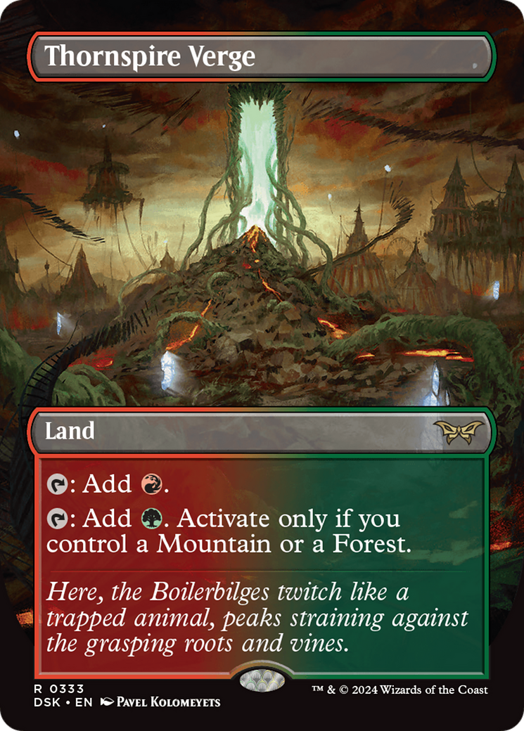 Image of Thornspire Verge (Borderless) (DSK-333) - Duskmourn: House of Horror (Borderless) Foil