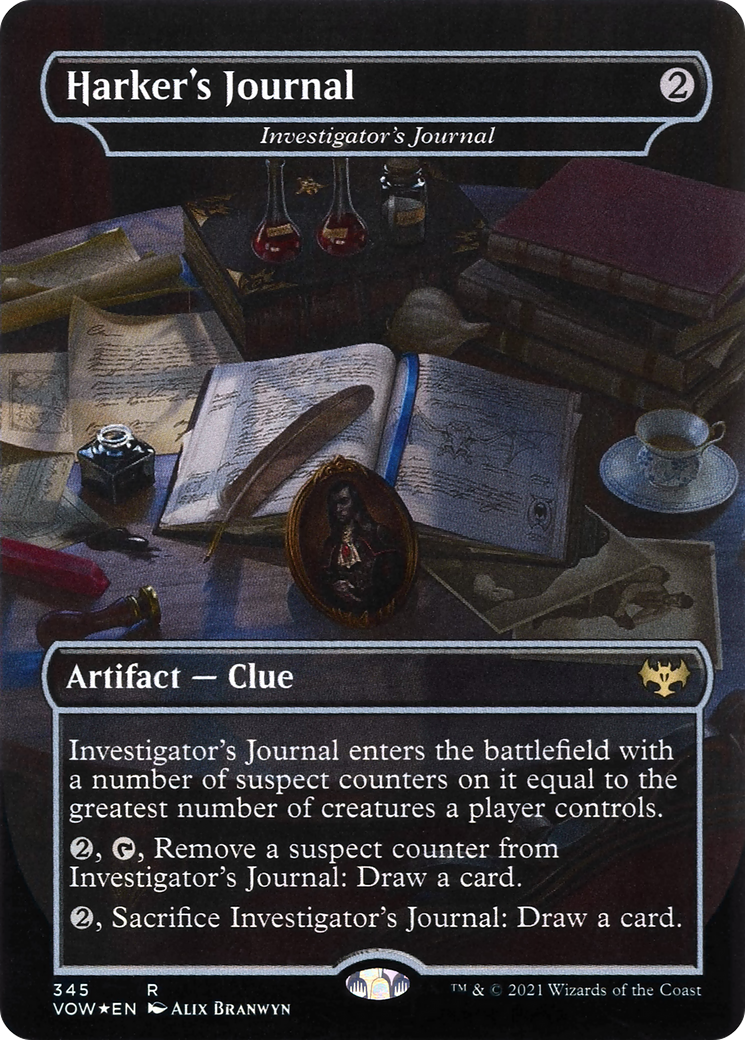 Image of Harker's Journal - Investigator's Journal (VOW-345) - Innistrad: Crimson Vow / Harker's Journal (Borderless)