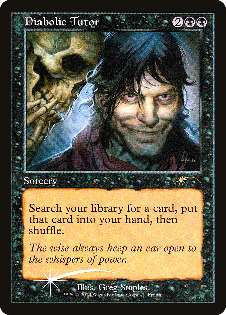 Image of Diabolic Tutor (WPN-001) - Wizards Play Network 2024 Foil