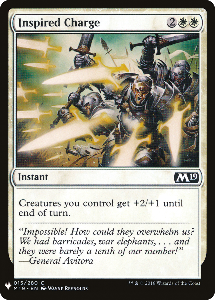 Image of Inspired Charge (LIST-M19-15) - The List