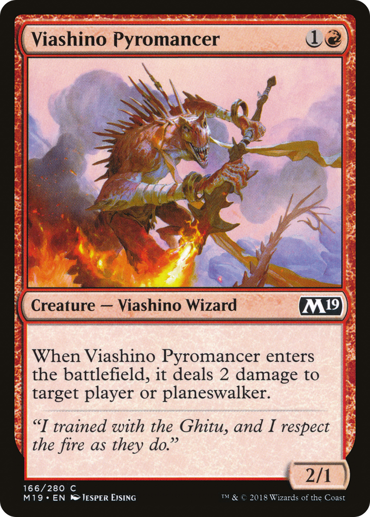 Image of Viashino Pyromancer (M19-166) - Core Set 2019 Foil