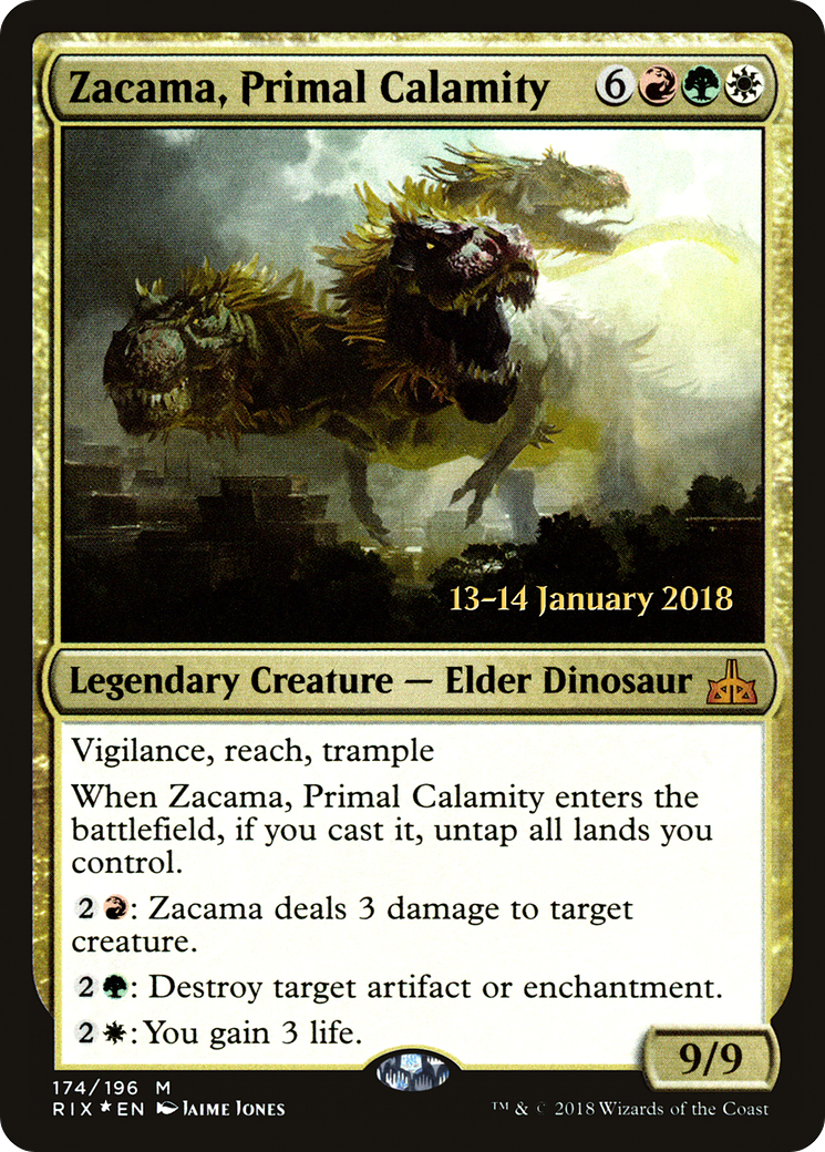 Image of Zacama, Primal Calamity (PRE-174) - Rivals of Ixalan Promos Foil
