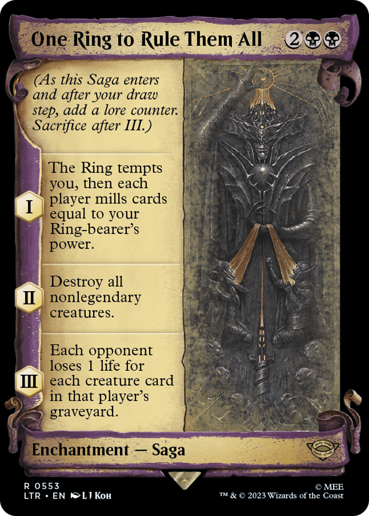 Image of One Ring to Rule Them All (Showcase Scrolls) (LTR-553) - The Lord of the Rings: Tales of Middle-earth: (Showcase) Foil