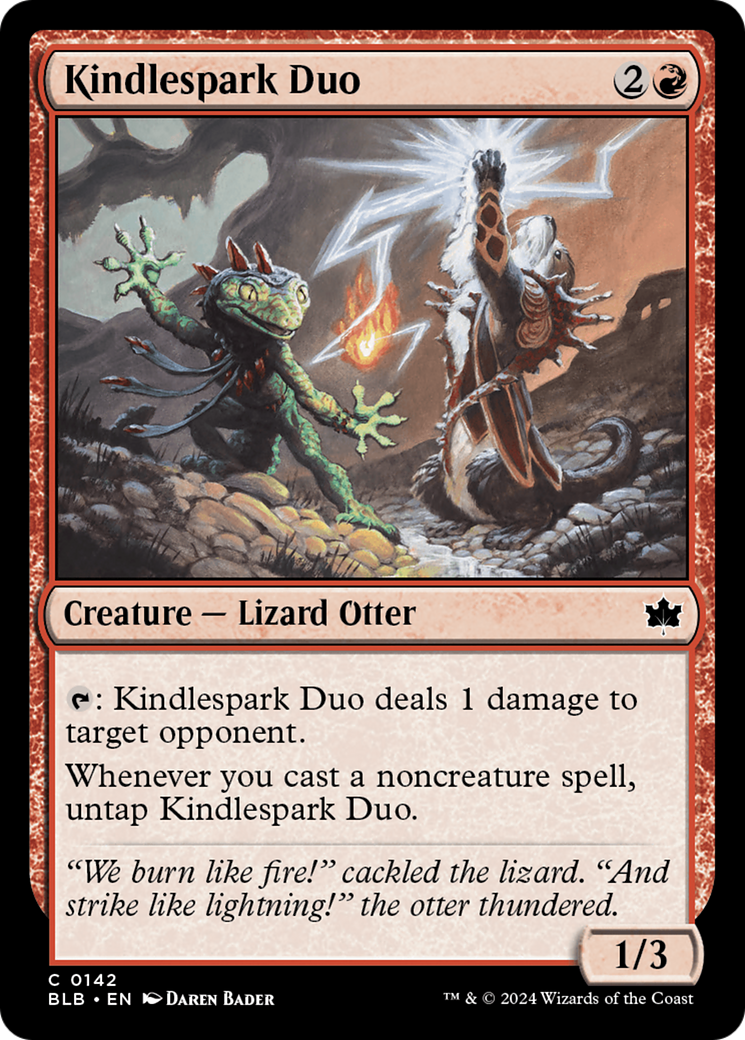 Image of Kindlespark Duo (BLB-142) - Bloomburrow Foil