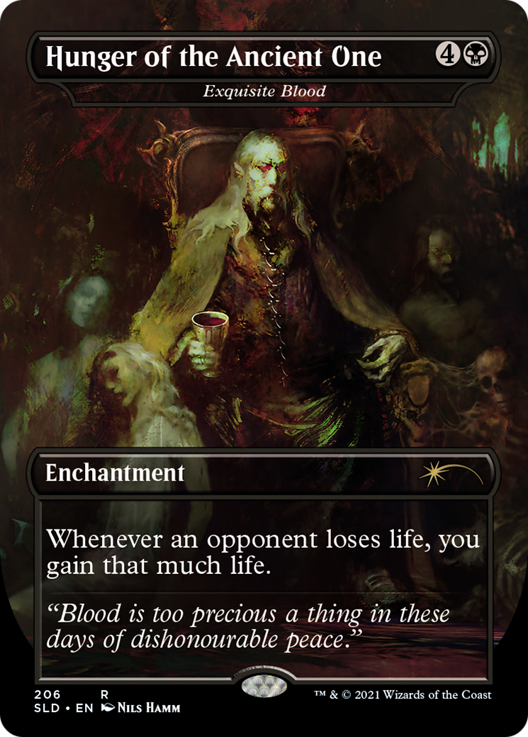 Image of Hunger of the Ancient One - Exquisite Blood (SLD-206) - Secret Lair Drop / Hunger of the Ancient One (Borderless)