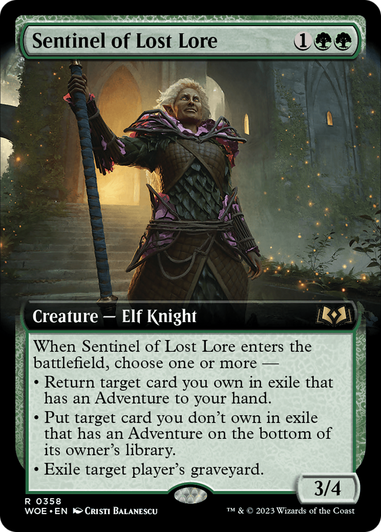 Image of Sentinel of Lost Lore (Extended Art) (WOE-358) - Wilds of Eldraine: (Extended Art) Foil