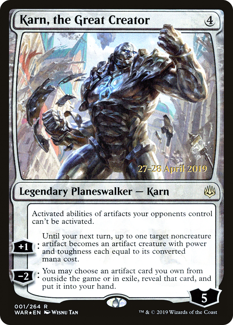 Image of Karn, the Great Creator (PRE-01S) - War of the Spark Promos Foil
