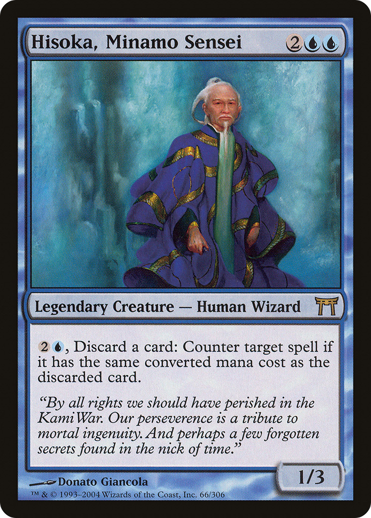 Image of Hisoka, Minamo Sensei (CHK-066) - Champions of Kamigawa Foil