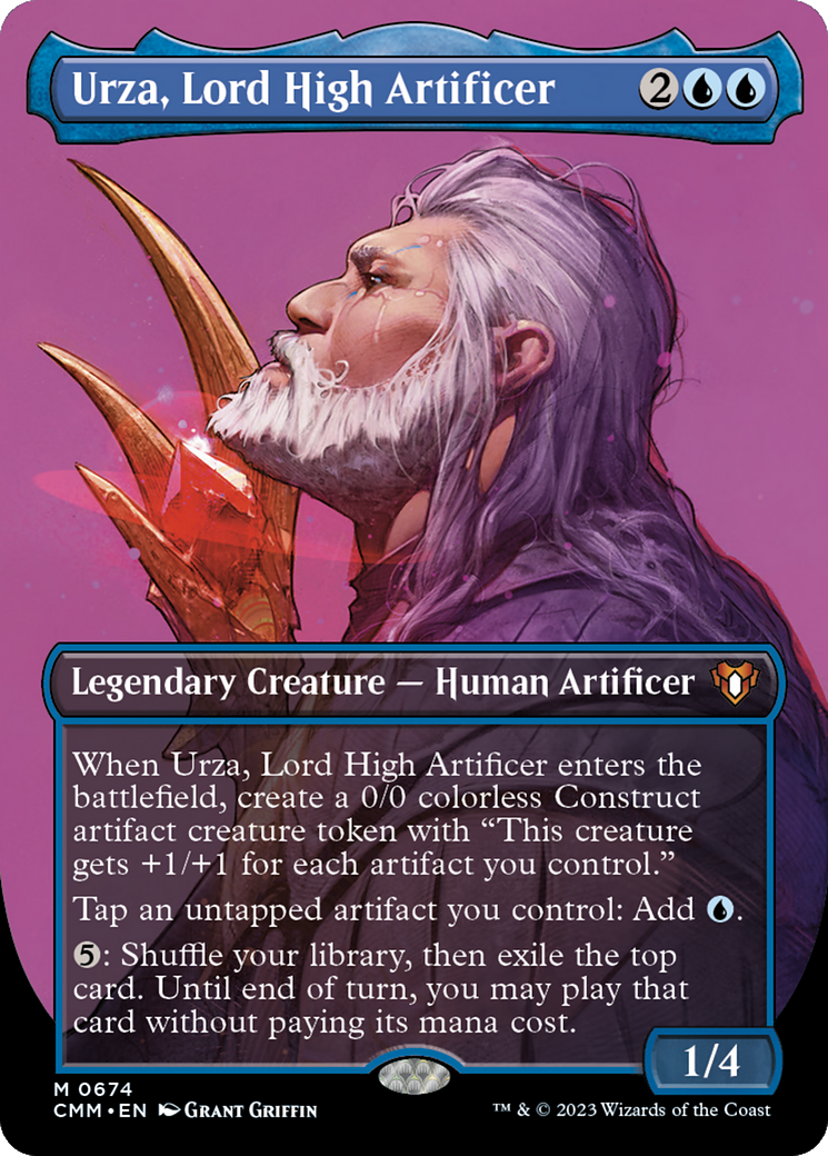 Image of Urza, Lord High Artificer (Borderless) (CMM-674) - Commander Masters (Borderless)
