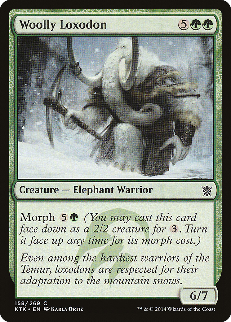 Image of Woolly Loxodon (KTK-158) - Khans of Tarkir Foil