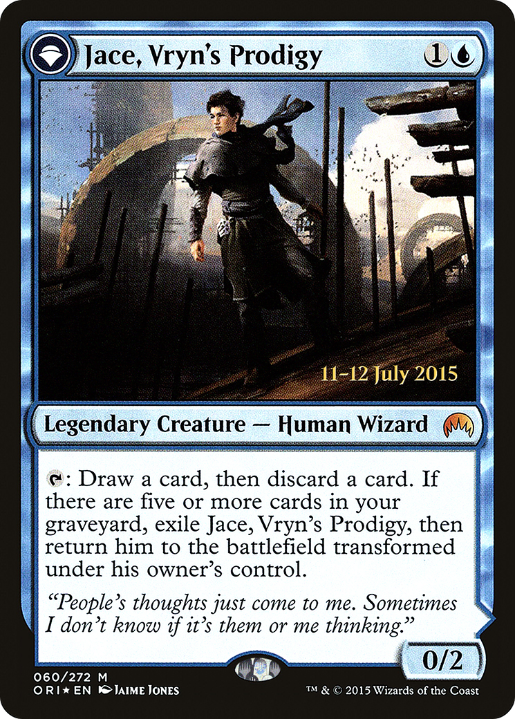 Image of Jace, Vryn's Prodigy (PRE-060) - Magic Origins Promos: (originpwdfc) Foil