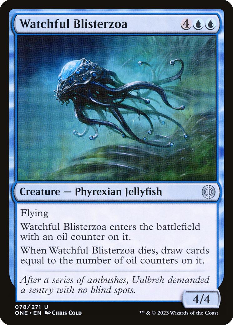 Image of Watchful Blisterzoa (ONE-078) - Phyrexia: All Will Be One Foil
