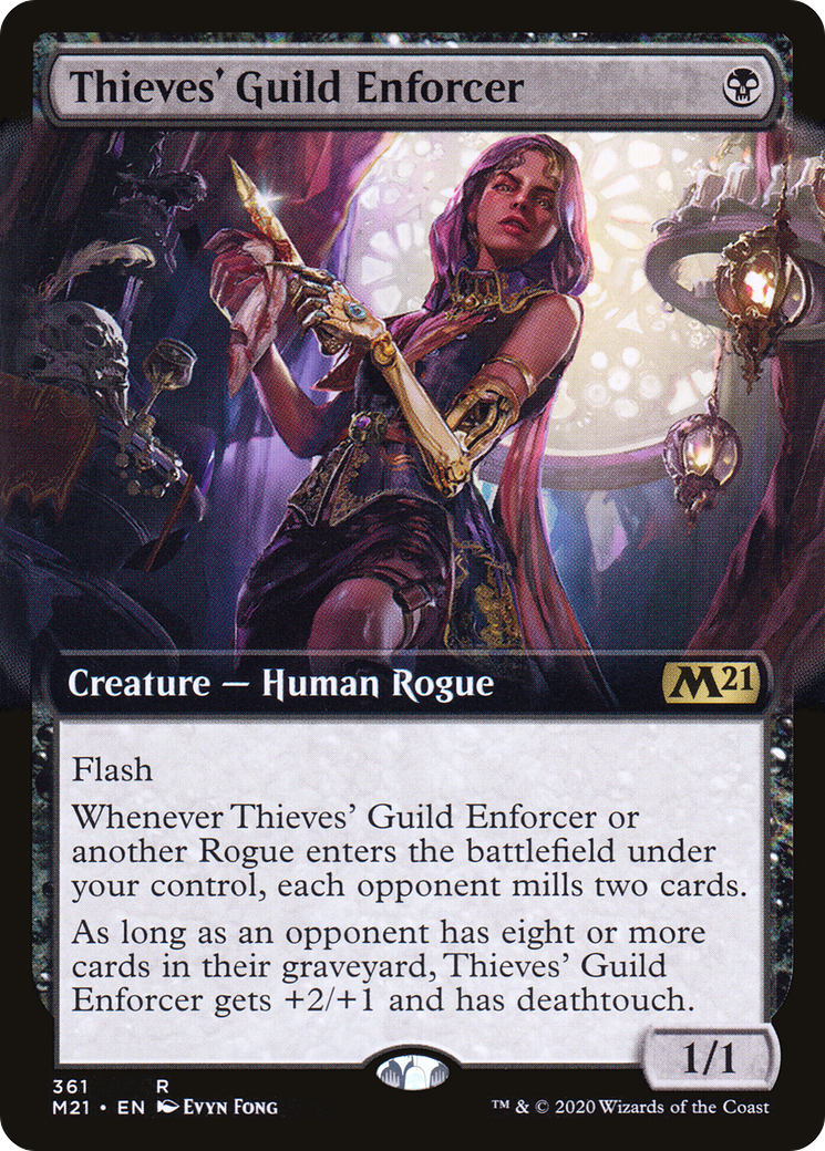 Image of Thieves' Guild Enforcer (Extended Art) (M21-361) - Core Set 2021: (Extended Art) Foil