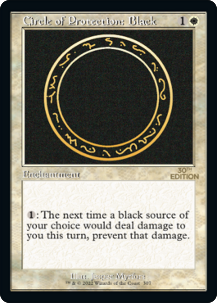 Image of Circle of Protection: Black (Retro Frame) (30A-307) - 30th Anniversary Edition