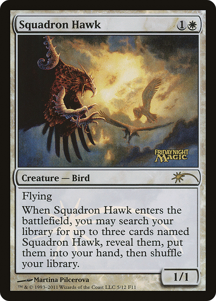 Image of Squadron Hawk (FNM-) - Friday Night Magic 2011 Foil