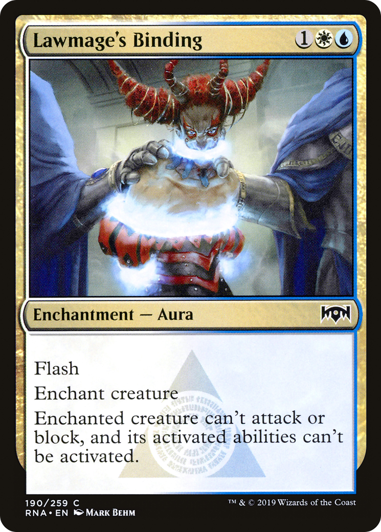 Image of Lawmage's Binding (RNA-190) - Ravnica Allegiance