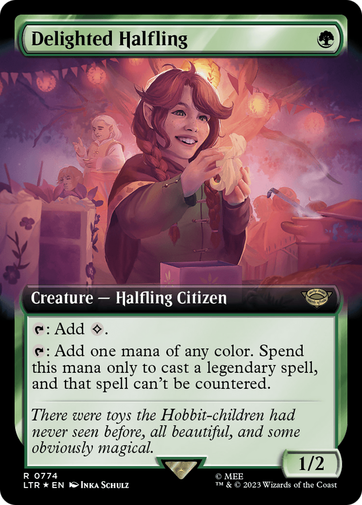 Image of Delighted Halfling (Extended Art) (Surge Foil) (LTR-774) - The Lord of the Rings: Tales of Middle-earth: (Extended Art) Foil