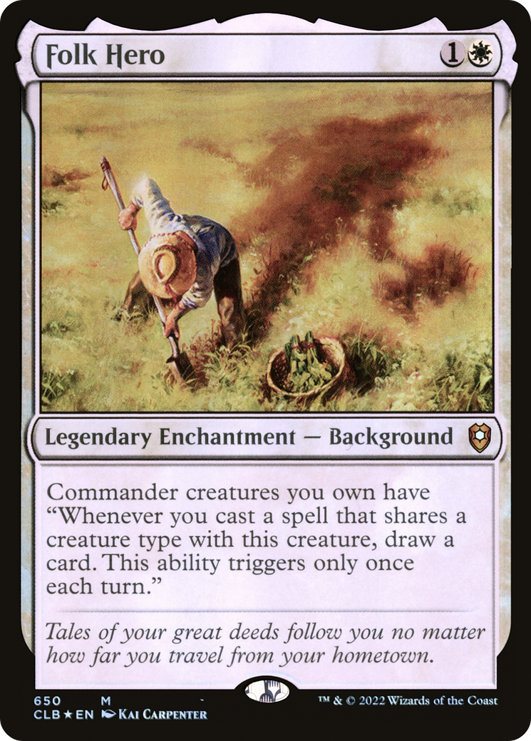 Image of Folk Hero (CLB-650) - Commander Legends: Battle for Baldur's Gate Foil