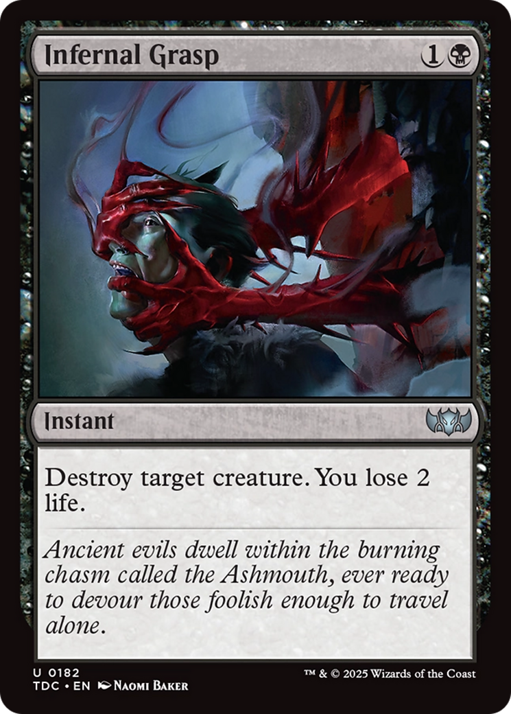 Image of Infernal Grasp (TDC-182) - Commander: Tarkir: Dragonstorm