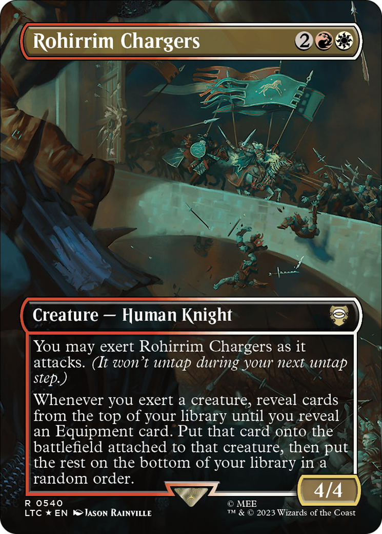 Image of Rohirrim Chargers (Borderless) (Surge Foil) (LTC-540) - Tales of Middle-earth Commander (Borderless) Foil