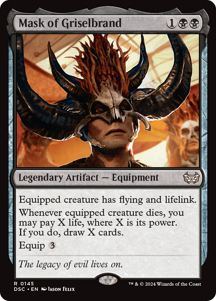 Image of Mask of Griselbrand (DSC-145) - Duskmourn: House of Horror Commander