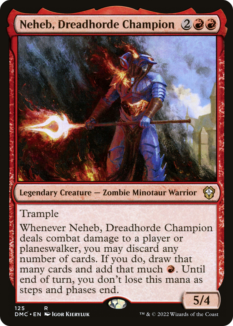 Image of Neheb, Dreadhorde Champion (DMC-125) - Dominaria United Commander