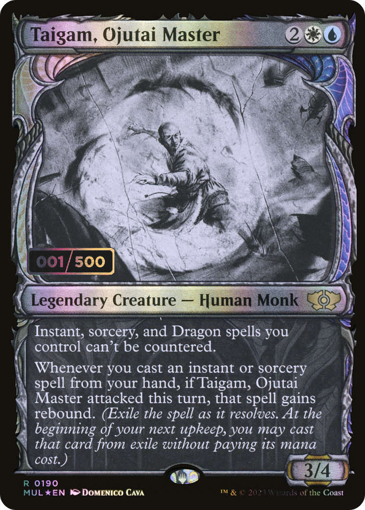 Image of Taigam, Ojutai Master (Serial Numbered) (MUL-190) - Multiverse Legends: (Showcase) Foil
