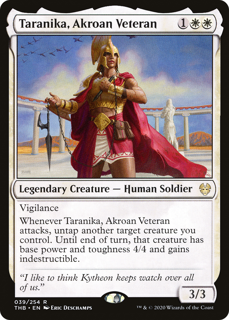 Image of Taranika, Akroan Veteran (THB-039) - Theros Beyond Death Foil