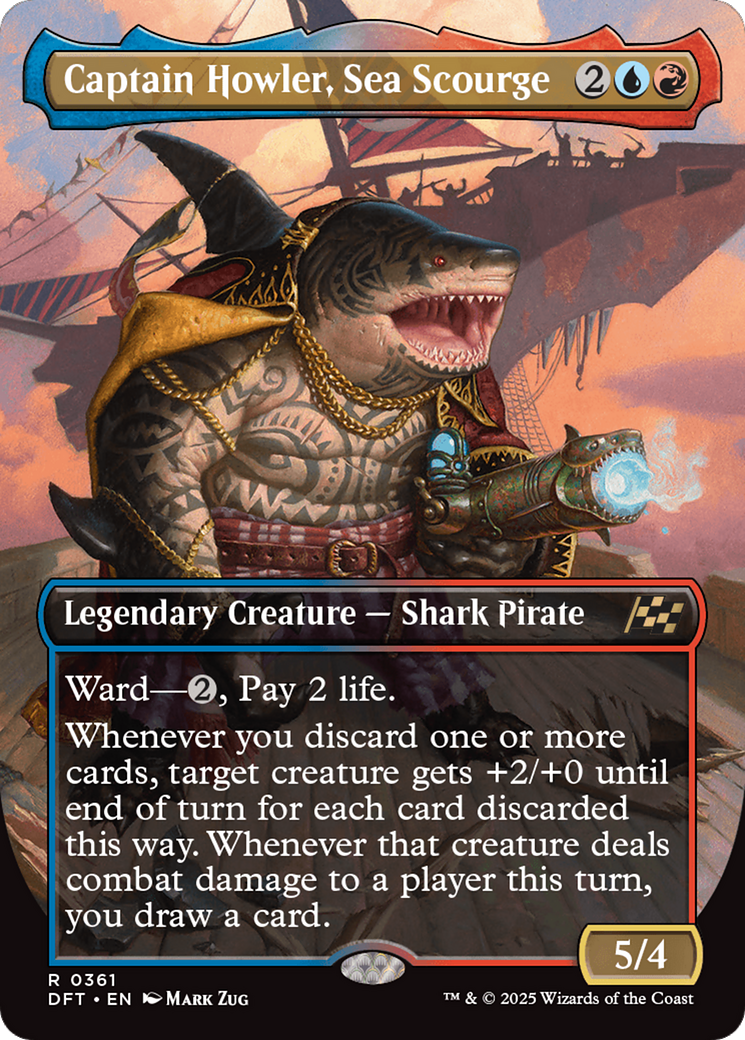 Image of Captain Howler, Sea Scourge (Borderless) (DFT-361) - Aetherdrift (Borderless)