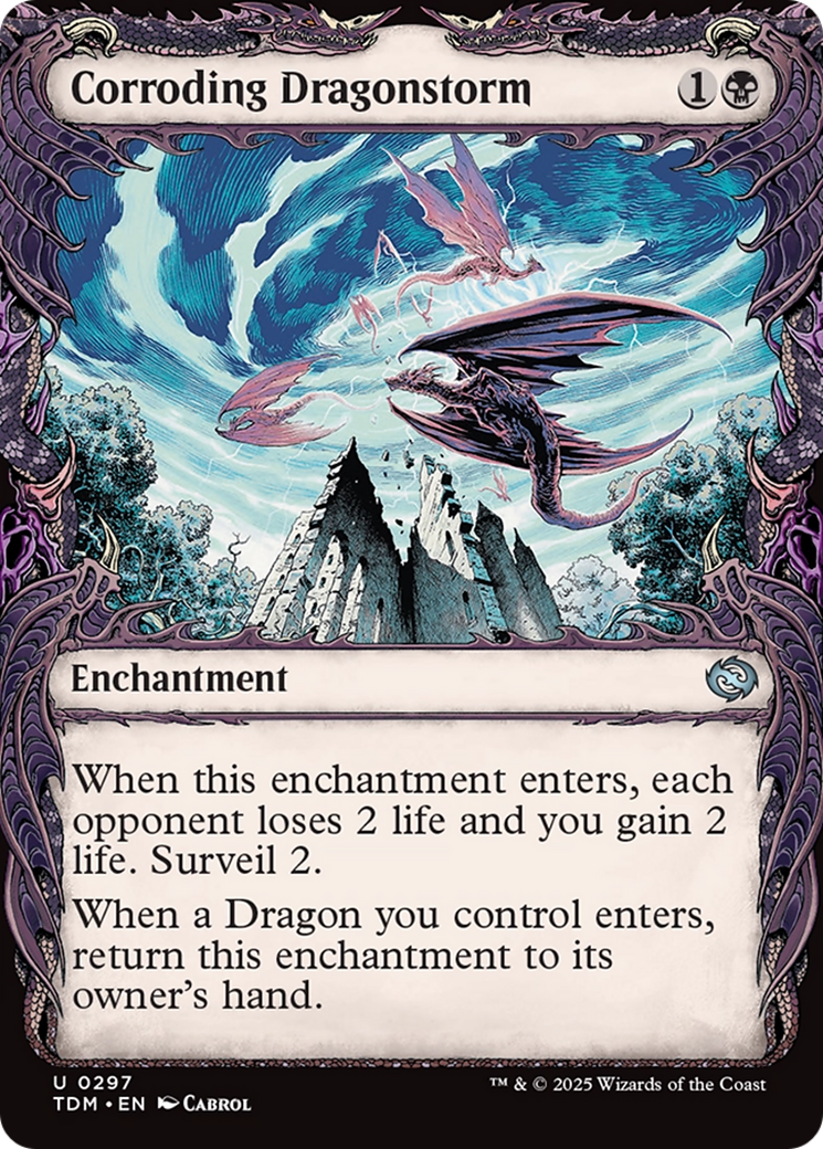 Image of Corroding Dragonstorm (Showcase) (TDM-297) - Tarkir: Dragonstorm: (Showcase, enchantment)