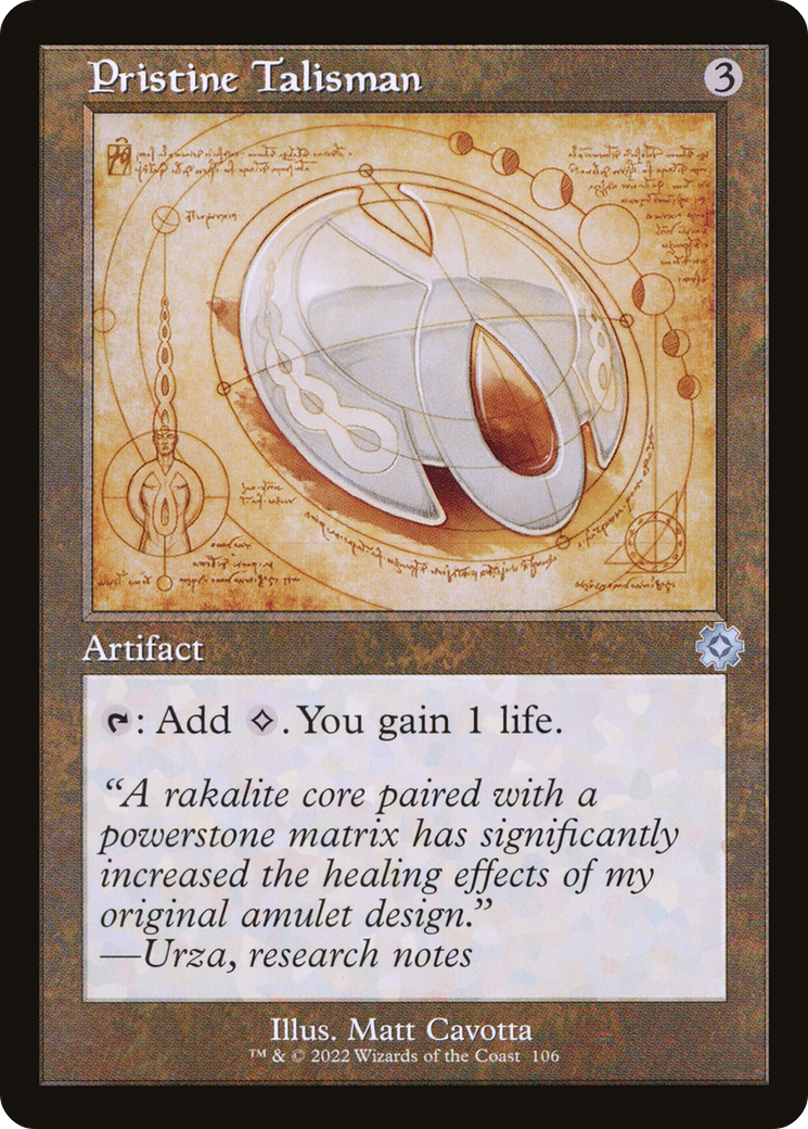 Image of Pristine Talisman (Schematic) (BRR-106) - The Brothers' War Retro Artifacts