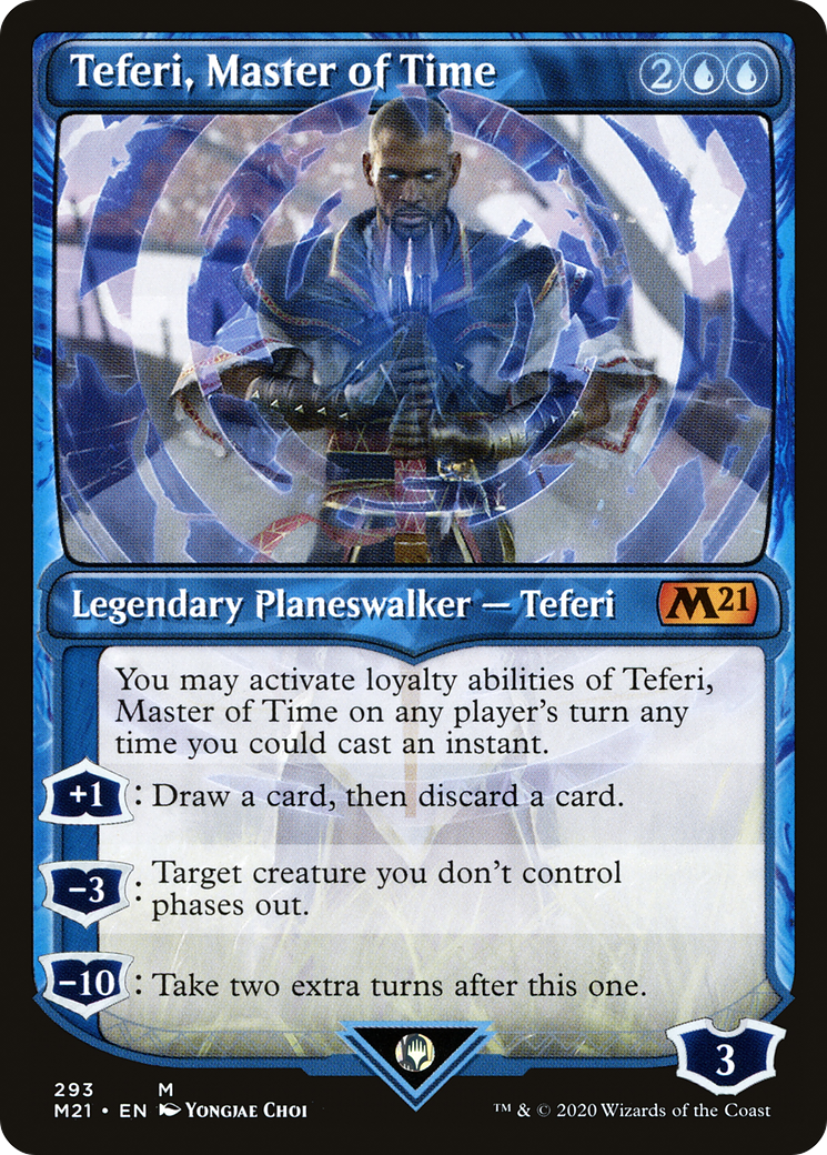 Image of Teferi, Master of Time (Showcase) (293) (M21-293) - Core Set 2021: (Showcase) Foil