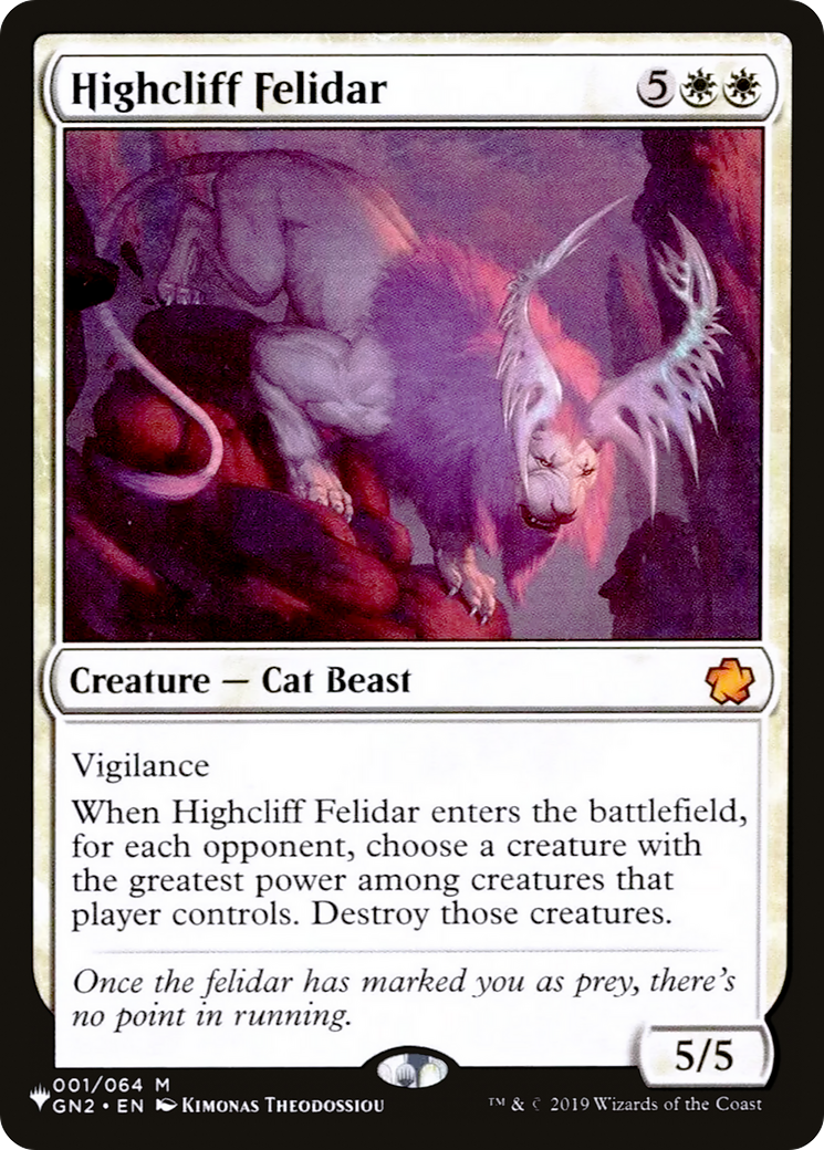 Image of Highcliff Felidar (LIST-GN2-1) - The List