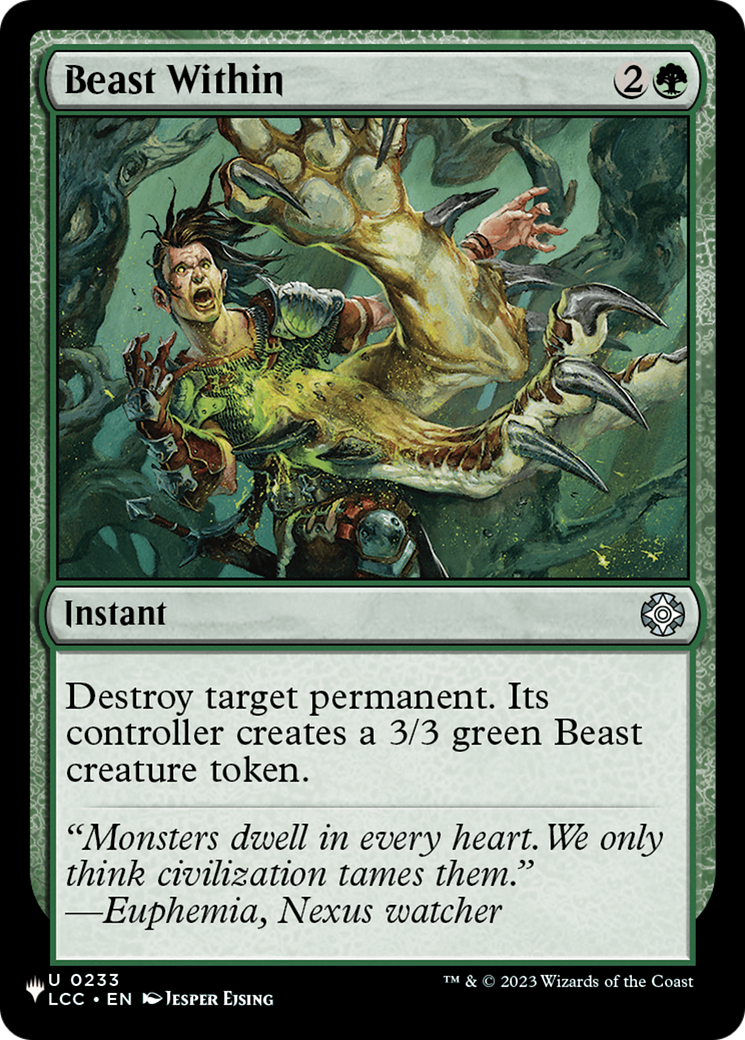 Image of Beast Within (LIST-LCC-233) - The List