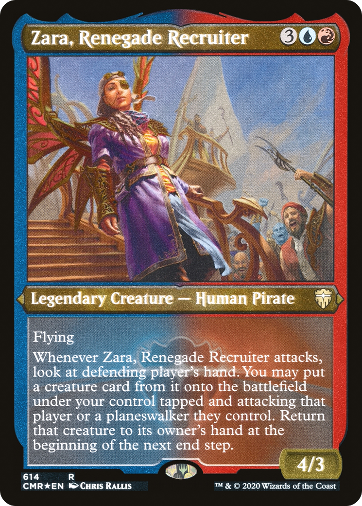 Image of Zara, Renegade Recruiter (Foil Etched) (CMR-614) - Commander Legends Foil