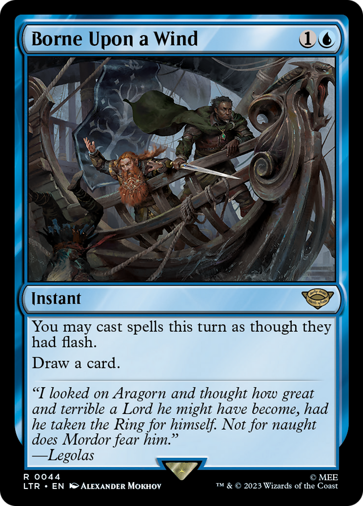 Image of Borne Upon a Wind (LTR-044) - The Lord of the Rings: Tales of Middle-earth Foil